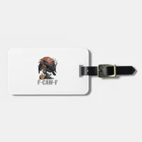 F-Caw-F Funny Raven Gothic Crow Bird Halloween Tre Luggage Tag