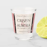 Elegant 37th Alabaster Wedding Anniversary Shot Glass