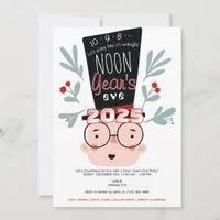 Noon Year's Eve Countdown To Noon Party Invitation