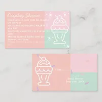 Scooped Up Ice cream Bridal Display Shower  Enclosure Card