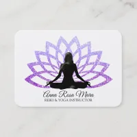 *~* Lavender  Lotus Yoga Woman Healing Energy   Business Card