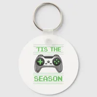 Tis The Season Video Games Christmas Xmas Gamer Keychain