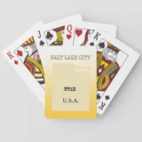 Playing Cards - Utah Map with City