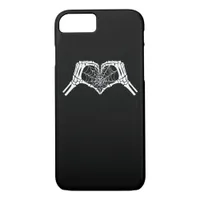 Skeleton Heart Hands Spiderweb Halloween Spooky Wo iPhone 8/7 Case