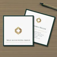 Accountant Professional Luxury Logo Square Business Card