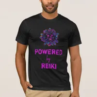*~* Reiki Master Purple Crystal Sphere Black T-Shirt