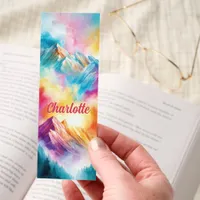 Colorful Mountain Sunrise Forest Personalized Bookmarks