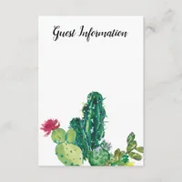 Desert Cactus, Add Your Own Photo, Guest Info Enclosure Card