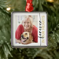 Forever In Our Hearts Photo Memorial Metal Ornament