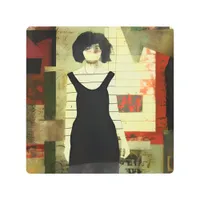 Figurative Collage Mixed Media  Metal Print