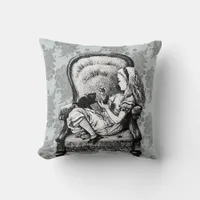 Vintage Alice With a Cat Throw Pillow