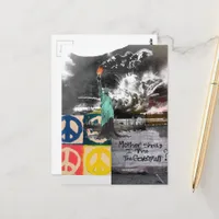 protest lady liberty mother should I trust collage Postcard