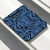 Circuit Board Pattern Blue ID245 Seat Cushion