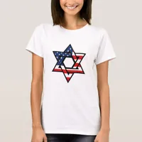 American Flag in the Star of David Shirt