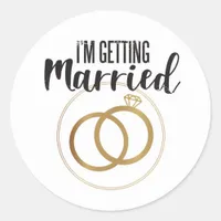 I'm Getting Married Classic Round Sticker