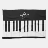 Piano Keyboard Musician Music Custom Monogrammed Kitchen Towel