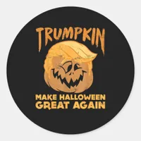 Trumpkin Make Halloween Great Again Funny Politica Classic Round Sticker