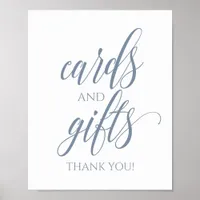 Cards & Gifts Sign for Weddings - Dusty Blue