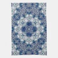 Blue Teal Bohemian Cottage Country Kitchen Towel