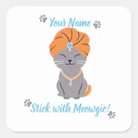 Custom Cute Cat Sticker - Stick with Meowgic