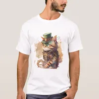 Steampunk Cat Adorable and Cute T-Shirt