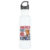No Kings In America Funny America Has No King Poli Stainless Steel Water Bottle