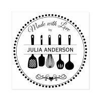 Made With Love Kitchen Utensils Rubber Stamp