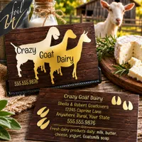 Country Creamery Goat Farm Foil Business Cards