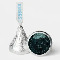 Jewel Palm Leaf Wedding Thank You Teal ID830 Hershey®'s Kisses®