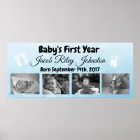 Baby's First Year Personalized Poster