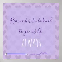 Cute Chic Pastel Lavender Motivational Poster