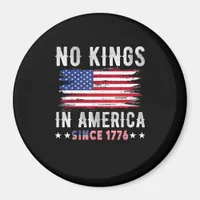 No Kings In America Vintage Patriotic Independence Magnet