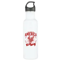 No Kings In America Since 1776 USA  Eagle Stainless Steel Water Bottle