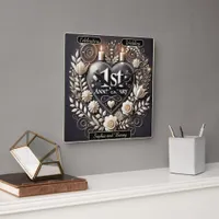 Romantic Keepsake for First Anniversary Square Wall Clock