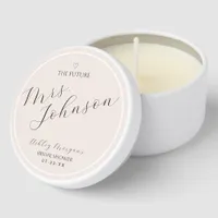 Minimal Bridal Shower Favor Candle | The Future Mr Mini Candle Favors