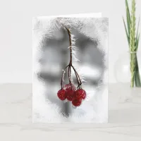 Red Berry Christmas Birthday Card