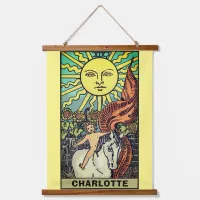 The Sun Tarot Card Name Hanging Tapestry