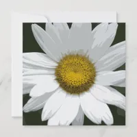 White Daisy Flower Wedding Invitation