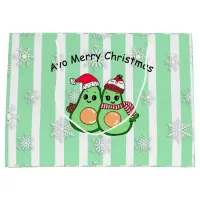 Avo Merry Christmas Funny Avocados Humor Large Gift Bag