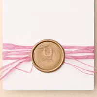 Rustic Western Wedding Horseshoe Monogram Wax Seal Sticker