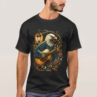 Melodic Flight: Eagle Strumming Guitar T-Shirt