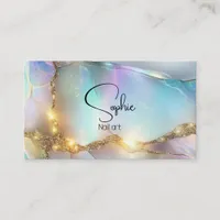 Abstract Opal Sparkly Gold  Business Card