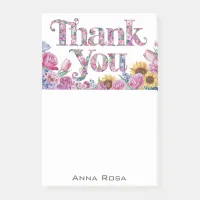 *~* AP85 Flowers Thank You Gratitude + Manifesting Post-it Notes