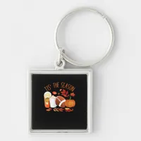 Tis The Season Football Pumpkin Thanksgiving Athle Keychain