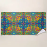 Super Colorful Fun Abstract Beach Towel