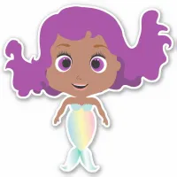 Purple Haired Dark Skin Mermaid