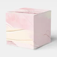 Pastel Blush Pink and Rose Gold Paint Splash Favor Boxes