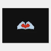 Skeleton Heart Hands Classic & Basic Halloween Sign