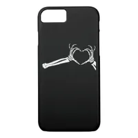 Funny Skeleton Heart Hands. Halloween Costume Skel iPhone 8/7 Case