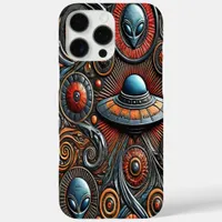 Mysterious Alien Craft in a Colorful Cosmic Design iPhone 16 Pro Max Case